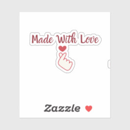 Made With Love Square Sticker シール