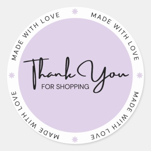 Made with Love Stickers ラウンドシール (正面)