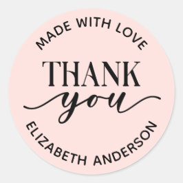 Made With Love Thank You Small Business ラウンドシール