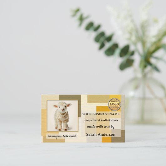 Made with Love Wool Knitting Crafts 名刺 (スタンド正面)