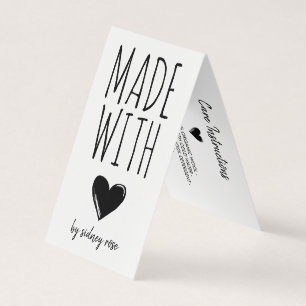 Maded with Love Doodledハートつるラベル 名刺