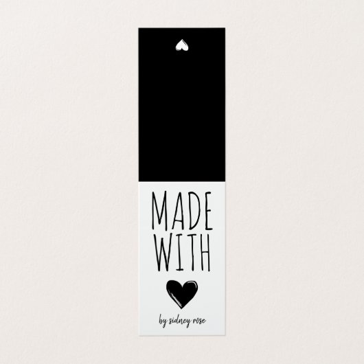 Maded with Love Doodledハートつるラベル 名刺 (外部フラット)