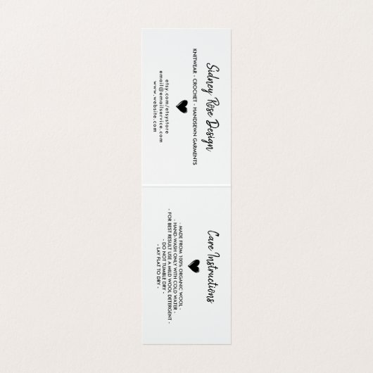 Maded with Love Doodledハートつるラベル 名刺 (内部フラット)