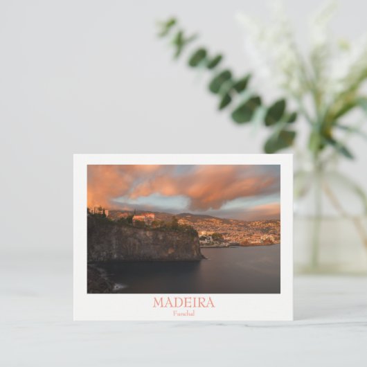 Madeira – ファンシャルのシティー・ハガキと文字 ポストカード (スタンド正面)