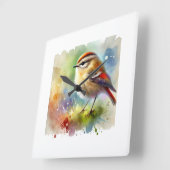 Madeira Firecrest 031024AREF120 - Watercolor スクエア壁時計 (傾斜)