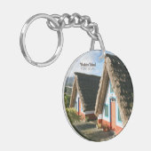 Madeira Island photo with Typical Houses, Portugal キーホルダー (正面左)