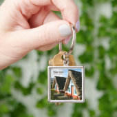 Madeira Island photo with Typical Houses, Portugal キーホルダー (手)