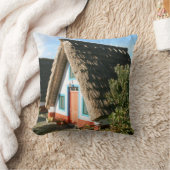 Madeira Island photo with Typical Houses, Portugal クッション (ブランケット)