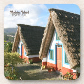 Madeira Island photo with Typical Houses, Portugal コースター (正面)