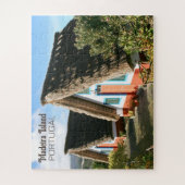 Madeira Island photo with Typical Houses, Portugal ジグソーパズル (縦)