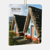 Madeira Island photo with Typical Houses, Portugal セラミックオーナメント (右)