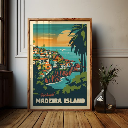 Madeira Island Travel Poster Vintage Wall Art ポスター
