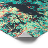 Madeira island vegetation illustration Portugal ポスター (角)