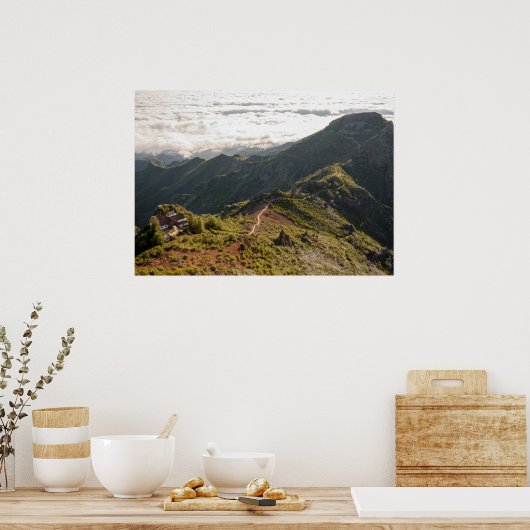 Madeira PR 1.2 Pico Ruivo Mountain Sunrise ポスター (キッチン)