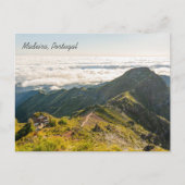 Madeira PR 1.2 Pico Ruivo Mountain View (text) ポストカード (正面)