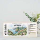 Madeira Trip Boarding Pass Ticket 招待状 (スタンド正面)