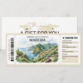 Madeira Trip Boarding Pass Ticket 招待状 (正面/裏面)