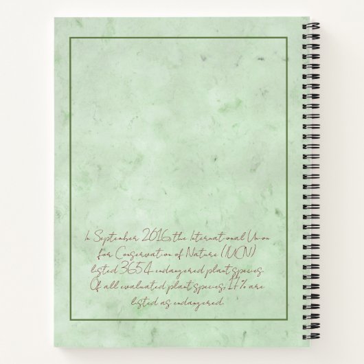 Madeiran Marvel: Musschia wollastonii Notebook ノートブック (裏面)