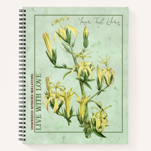 Madeiran Marvel: Musschia wollastonii Notebook ノートブック (正面)