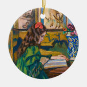 Madeleine Reading | Armand Guillaumin セラミックオーナメント (正面)