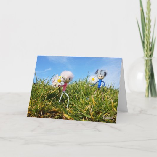 Madeliefjes plukkende fubby's. サンキューカード (正面)