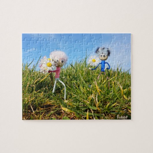 Madeliefjes plukkende fubby's.     ジグソーパズル (横)