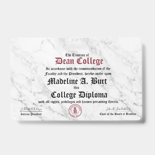 Madeline A. Burt バッジ (正面)