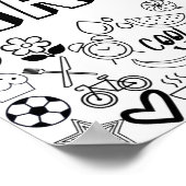 'MADELINE' Color-It-Yourselfアウトラインデザイン ポスター (角)