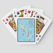 Madeline Island Teal Playing Cards
