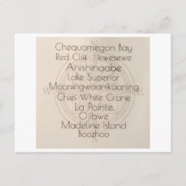 Madeline Island Words Postcard ポストカード