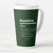 Madeline Personalized Girl Name カフェラテマグ (右アングル)