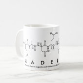 Madelynnペプチド名mug コーヒーマグカップ (正面左)