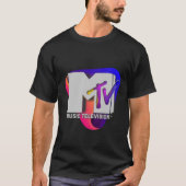 Mademark x MTV -レトロMTVロゴ80のクロムエフェクト Tシャツ (正面)