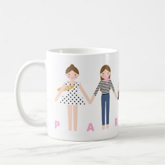 Mademoiselle in Paris Mug コーヒーマグカップ