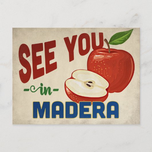 Madera California Apple – ヴィンテージ・トラベル ポストカード (正面)