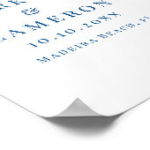 Madiera Beach FL Map Wedding Guest Book Poster ポスター (角)