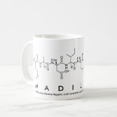 Madilynnペプチド名mug コーヒーマグカップ (正面左)