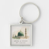 Madinah Keepsake | Masjid Nabawi Couple Names キーホルダー (正面)