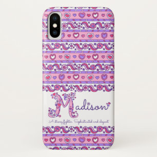 Madisonの名前の意味ハートdodles iphone x ケース