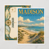 Madison Connecticut Hammonasset Beach GeoSaga ポストカード (正面/裏面)