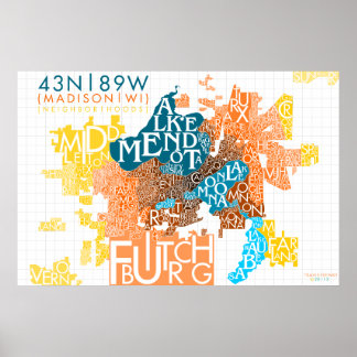 Madison Neighborhood Typography *UPDATED* ポスター