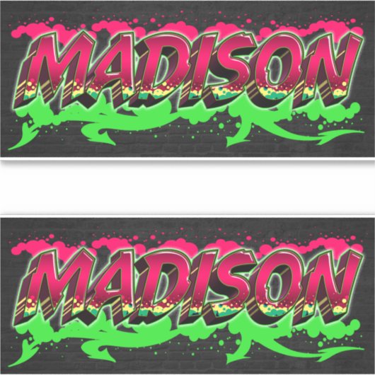 Madison Vorname Name Graffiti Aufkleber Sticker シール (正面)