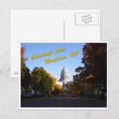 Madison, WIからのご挨拶 ポストカード (正面/裏面)