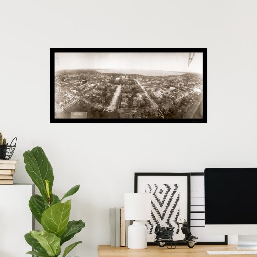 Madison WI航空写真1908 ポスター (ホームオフィス)