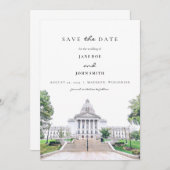 Madison Wisconsinフラットデイトカードを保存 セーブザデート (正面/裏面)