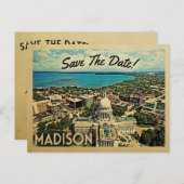 Madison Wisconsin日付のヴィンテージポストカードを保存 案内ポストカード (正面/裏面)