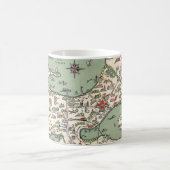  Madison Wisconsin Lakes Map Mug コーヒーマグカップ (中央)