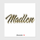 Madlen black gold Lettering Aufkleber Sticker シール (シート)