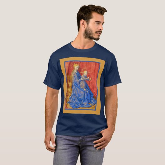 Madonna and Child Enthroned Jean Fouquet Holiday  Tシャツ (正面フル)