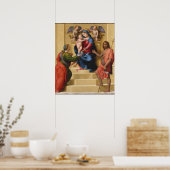 Madonna and Child Enthroned with Saints Mary ポスター (キッチン)